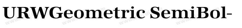 URWGeometric SemiBol字体转换 URWGeometric SemiBol字体转换